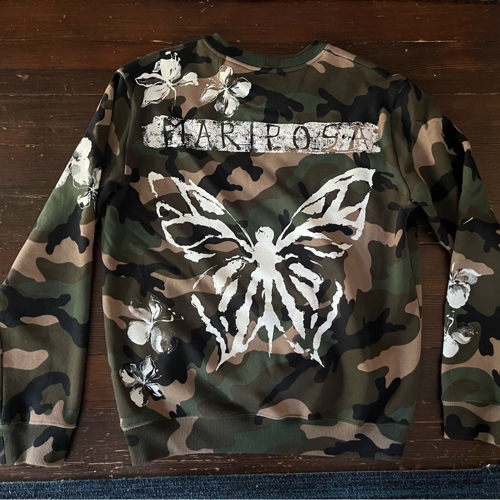 Valentino Camouflage Mariposa Butterly Sweatshirt